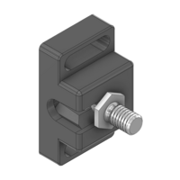 MODULAR SOLUTIONS PROFILE&lt;BR&gt;30 SERIES BALL CATCH SINGLE STUD PLASTIC W/HARDWARE